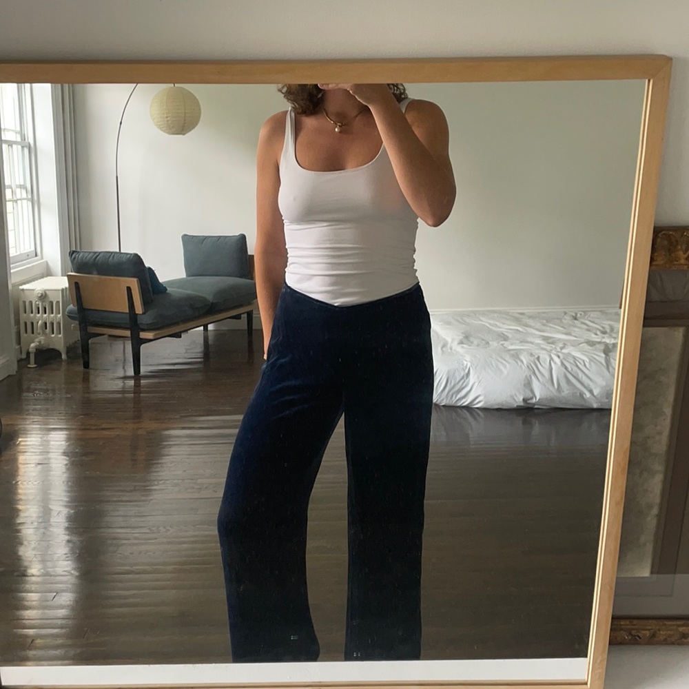 Blue Velvet Pants by Luisa Spagnoli from Italy